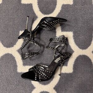 Black Studded Heels